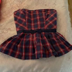 Plaid tube top